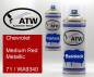 Preview: Chevrolet, Medium Red Metallic, 71 / WA9340: 400ml Sprühdose + 400ml Klarlack - Set, von ATW Autoteile West.
